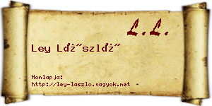 Ley László névjegykártya