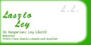 laszlo ley business card
